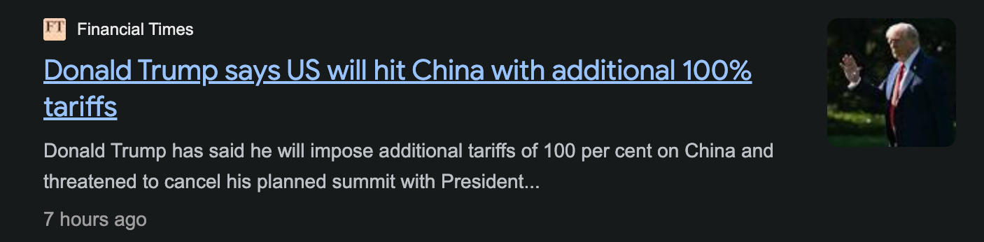 Tariff News 1
